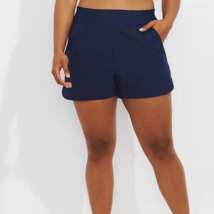 New! LANDS’ END Size 24W Blue Swimsuit Short Bottoms with attached brief